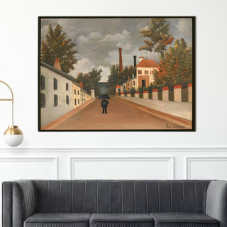 Outskirts of Paris – Henri Rousseau Painting | HD Canvas Print | Ready to Hang | Wall Art for Bedroom, living room, Hallway (HRWA04)