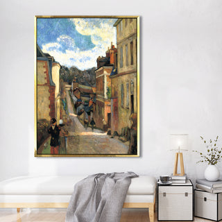 Street in Rouen – Paul Gauguin Painting | HD Canvas Print | Ready to Hang | Wall Art for Bedroom, living room, Hallway (PGWA10)