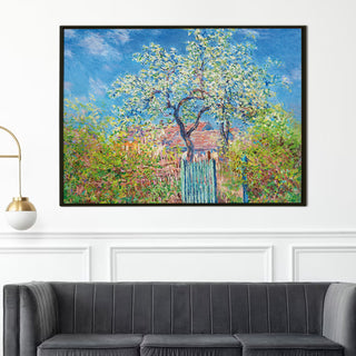 Spring Blossoms in the Garden Painting | HD Canvas Print | Ready to Hang | Wall Art for Bedroom, living room, Hallway (CMWA06)
