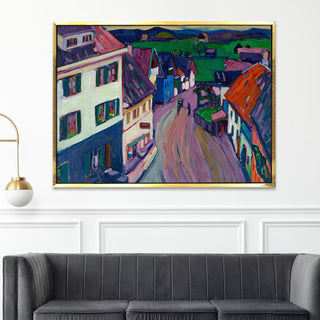 Street in Murnau – Wassily Kandinsky Painting | HD Canvas Print | Ready to Hang | Wall Art for Bedroom, living room, Hallway (WKWA01)