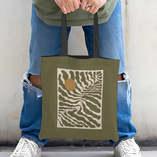 Canvas Zip Clouser Tote Bag for Women – 15x16 Inch Reusable Shopping & Everyday Carry Bag (TOBA13)