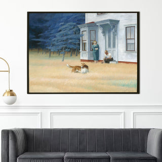 Cape Cod Evening – Edward Hopper Painting | HD Canvas Print | Ready to Hang | Wall Art for Bedroom, living room, Hallway (EHWA01)