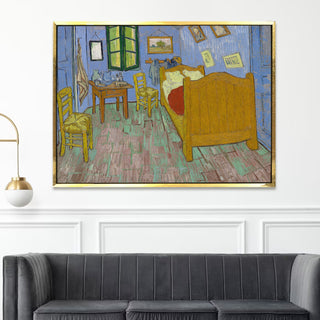 Bedroom In Arles By Vincent Van Gogh - Science Gives Clues To The Bedroom Wall Art, HD Canvas Print, Framed, Ready to Hang. (VAWA017).