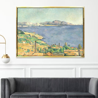 The Bay of Marseille, Seen from L’Estaque – Paul Cézanne Painting | HD Canvas Print | Ready to Hang | Wall Art for Bedroom, living room, Hallway (PCWA10)