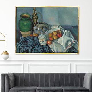 Still Life with Apples and a Pot – Paul Cézanne Painting | HD Canvas Print | Ready to Hang | Wall Art for Bedroom, living room, Hallway (PCWA08)