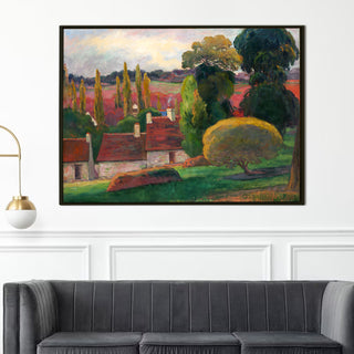 Houses at Le Pouldu – Paul Gauguin Painting | HD Canvas Print | Ready to Hang | Wall Art for Bedroom, living room, Hallway (PGWA08)