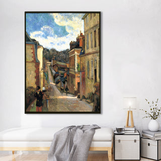 Street in Rouen – Paul Gauguin Painting | HD Canvas Print | Ready to Hang | Wall Art for Bedroom, living room, Hallway (PGWA10)