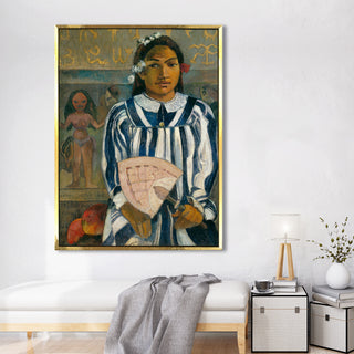 Portrait of Tehamana – Paul Gauguin Painting | HD Canvas Print | Ready to Hang | Wall Art for Bedroom, living room, Hallway (PGWA09)