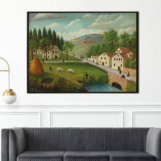 View of Malakoff – Henri Rousseau Painting | HD Canvas Print | Ready to Hang | Wall Art for Bedroom, living room, Hallway (HRWA13)