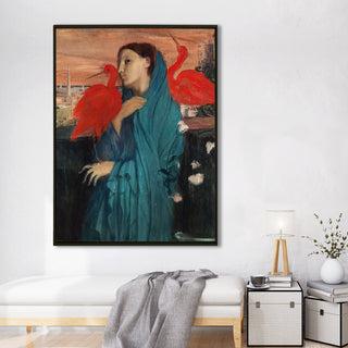 Woman with Ibis – Edgar Degas Painting | HD Canvas Print | Ready to Hang | Wall Art for Bedroom, living room, Hallway (EDWA09)