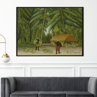 Banana Harvest – Henri Rousseau Painting | HD Canvas Print | Ready to Hang | Wall Art for Bedroom, living room, Hallway (HRWA12)
