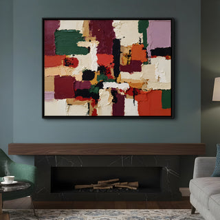 Abstract Wall Art – 48x36 Inch Large Contemporary Canvas Painting (ABSWA27)