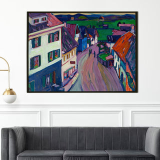 Street in Murnau – Wassily Kandinsky Painting | HD Canvas Print | Ready to Hang | Wall Art for Bedroom, living room, Hallway (WKWA01)