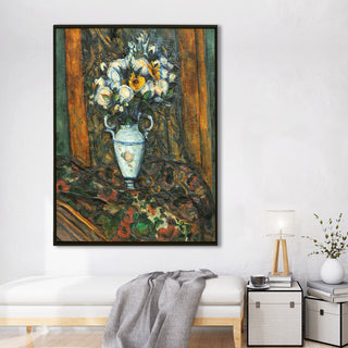 Flowers in a Vase – Paul Cézanne Painting | HD Canvas Print | Ready to Hang | Wall Art for Bedroom, living room, Hallway (PCWA04)