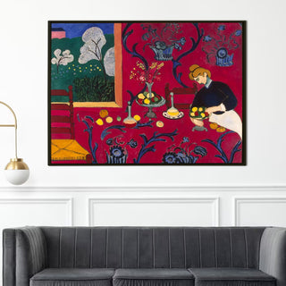 The Red Room (Harmony in Red) – Henri Matisse Painting | HD Canvas Print | Ready to Hang | Wall Art for Bedroom, living room, Hallway (HMWA07)
