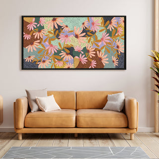 Enchanting Floral Wall Art, HD Canvas Print, Framed, Ready to Hang. (FLWA45)