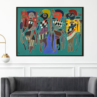 Dancers – Wassily Kandinsky Painting | HD Canvas Print | Ready to Hang | Wall Art for Bedroom, living room, Hallway (WKWA07)