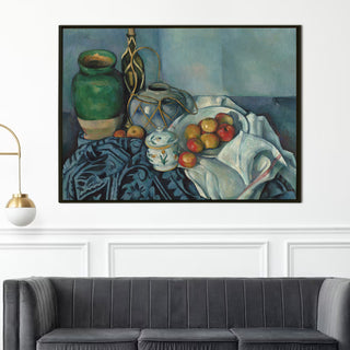 Still Life with Apples and a Pot – Paul Cézanne Painting | HD Canvas Print | Ready to Hang | Wall Art for Bedroom, living room, Hallway (PCWA08)