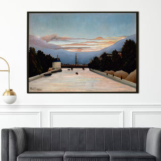 View of the Pont de Sèvres – Henri Rousseau Painting | HD Canvas Print | Ready to Hang | Wall Art for Bedroom, living room, Hallway (HRWA08)