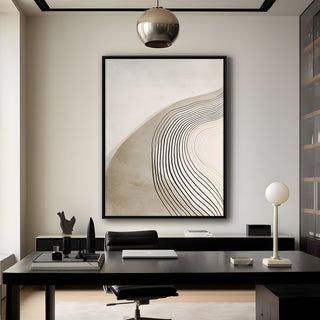 Neutral Abstract Canvas Wall Art – 36x48 Inch Large Modern Painting for Home & Office Decor | HD Canvas Print, Ready to Hang. (ABSWA24)