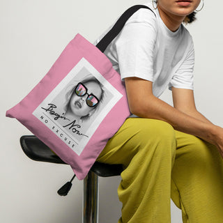 Canvas Zip Clouser Tote Bag for Women – 15x16 Inch Reusable Shopping & Everyday Carry Bag (TOBA19)