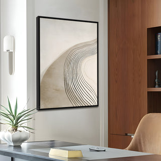 Neutral Abstract Canvas Wall Art – 36x48 Inch Large Modern Painting for Home & Office Decor | HD Canvas Print, Ready to Hang. (ABSWA24)