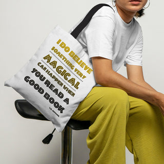 Canvas Zip Clouser Tote Bag for Women – 15x16 Inch Reusable Shopping & Everyday Carry Bag (TOBA11)