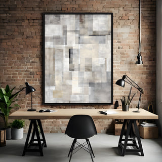 Neutral Abstract Canvas Wall Art – 36x48 Inch Large Modern Painting for Home & Office Decor | HD Canvas Print, Ready to Hang. (ABSWA26)