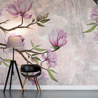 Classic Floral Mural Wallpaper for Wall. Floral Art Full Wallpaper. (FLWALL013)