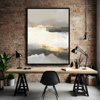 Neutral Abstract Canvas Wall Art – 36x48 Inch Large Modern Painting for Home & Office Decor | HD Canvas Print, Ready to Hang. (ABSWA23)