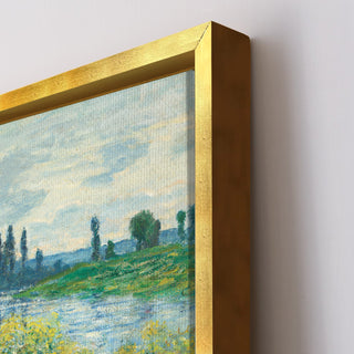 Seine River at Vétheuil Painting | HD Canvas Print | Ready to Hang | Wall Art for Bedroom, living room, Hallway (CMWA17)
