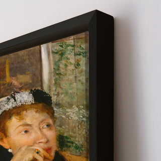 Woman Beside a Bouquet by Edgar Degas Painting | HD Canvas Print | Ready to Hang | Wall Art for Bedroom, living room, Hallway (EDWA03)