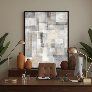 Neutral Abstract Canvas Wall Art – 36x48 Inch Large Modern Painting for Home & Office Decor | HD Canvas Print, Ready to Hang. (ABSWA26)