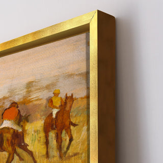 Jockeys on the Field by Edgar Degas Painting | HD Canvas Print | Ready to Hang | Wall Art for Bedroom, living room, Hallway (EDWA04)