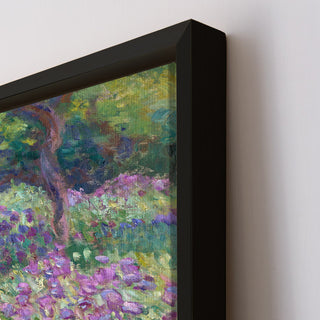 Garden Path with Irises Painting | HD Canvas Print | Ready to Hang | Wall Art for Bedroom, living room, Hallway (CMWA02)