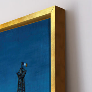Bridge at Sèvres with the Eiffel Tower – Henri Rousseau Painting | HD Canvas Print | Ready to Hang | Wall Art for Bedroom, living room, Hallway (HRWA14)