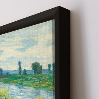 Seine River at Vétheuil Painting | HD Canvas Print | Ready to Hang | Wall Art for Bedroom, living room, Hallway (CMWA17)