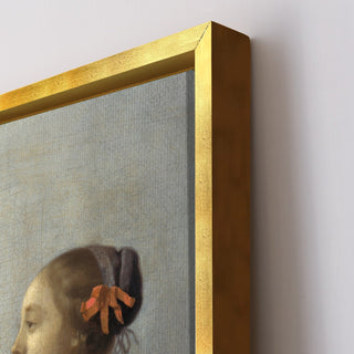 Girl with a Pearl Necklace – Johannes Vermeer Painting | HD Canvas Print | Ready to Hang | Wall Art for Bedroom, living room, Hallway (JVWA05)