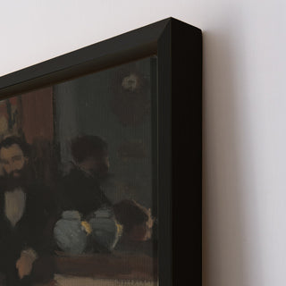 Claude Monet – Interior by Lamplight Painting | HD Canvas Print | Ready to Hang | Wall Art for Bedroom, living room, Hallway (CMWA20)