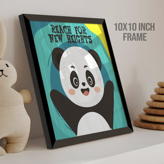 Kids Wall Art Set of 4 | HD Canvas Print | Ready to Hang | Black Framed Kids Room & Nursery Room Decor | Each Frame Size: 10X10 INCH (KIDSET01)