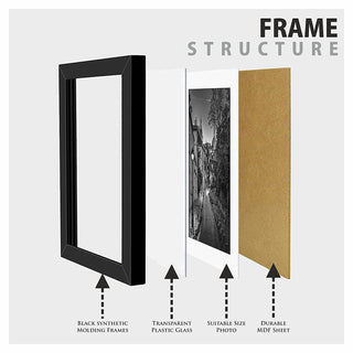 Kids Wall Art Set of 4 | HD Canvas Print | Ready to Hang | Black Framed Kids Room & Nursery Room Decor | Each Frame Size: 10X10 INCH (KIDSET09)