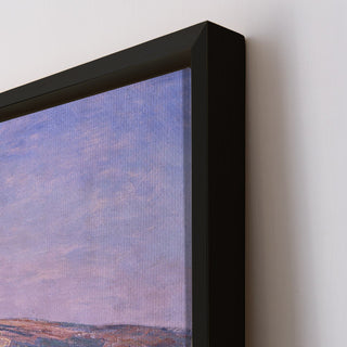 Cliff at Pourville, Sunset Painting | HD Canvas Print | Ready to Hang | Wall Art for Bedroom, living room, Hallway (CMWA15)