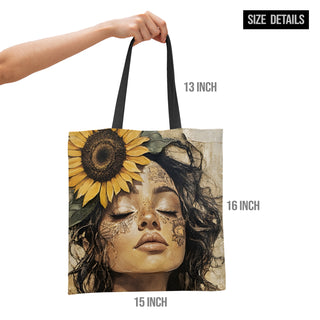 Canvas Zip Clouser Tote Bag for Women – 15x16 Inch Reusable Shopping & Everyday Carry Bag (TOBA15)