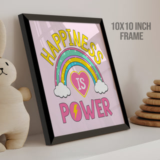 Kids Wall Art Set of 4 | HD Canvas Print | Ready to Hang | Black Framed Kids Room & Nursery Room Decor | Each Frame Size: 10X10 INCH (KIDSET04)