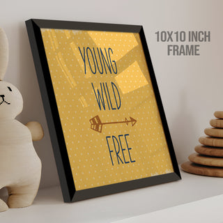 Kids Wall Art Set of 4 | HD Canvas Print | Ready to Hang | Black Framed Kids Room & Nursery Room Decor | Each Frame Size: 10X10 INCH (KIDSET03)