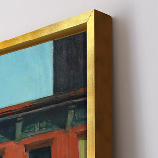 Early Sunday Morning – Edward Hopper Painting | HD Canvas Print | Ready to Hang | Wall Art for Bedroom, living room, Hallway (EHWA04)