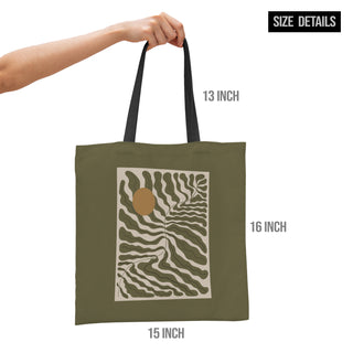 Canvas Zip Clouser Tote Bag for Women – 15x16 Inch Reusable Shopping & Everyday Carry Bag (TOBA13)