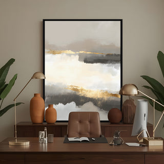 Neutral Abstract Canvas Wall Art – 36x48 Inch Large Modern Painting for Home & Office Decor | HD Canvas Print, Ready to Hang. (ABSWA23)