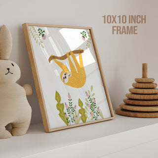 Kids Wall Art Set of 6 | HD Canvas Print | Ready to Hang | Natural Wood Panels for Nursery & Kids Room Decor | Each Frame Size: 10X10 INCH (KIDSET03)