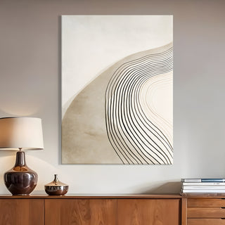 Neutral Abstract Canvas Wall Art – 36x48 Inch Large Modern Painting for Home & Office Decor | HD Canvas Print, Ready to Hang. (ABSWA24)
